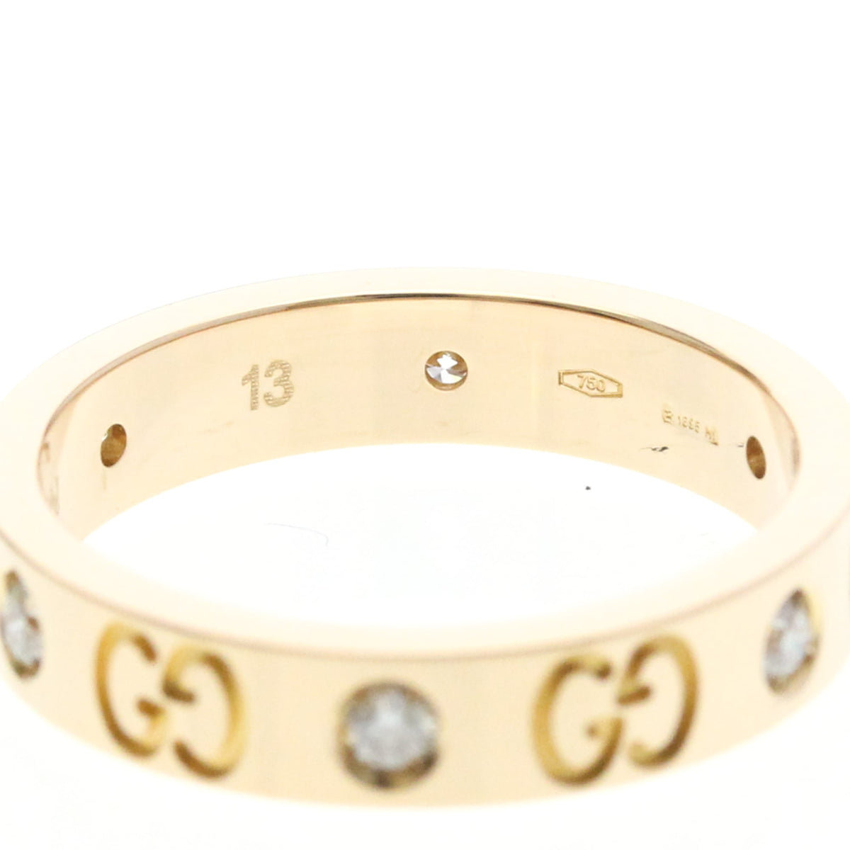 PRE-OWNED Gucci Icon · Diamond · Rose Gold Size 6.5