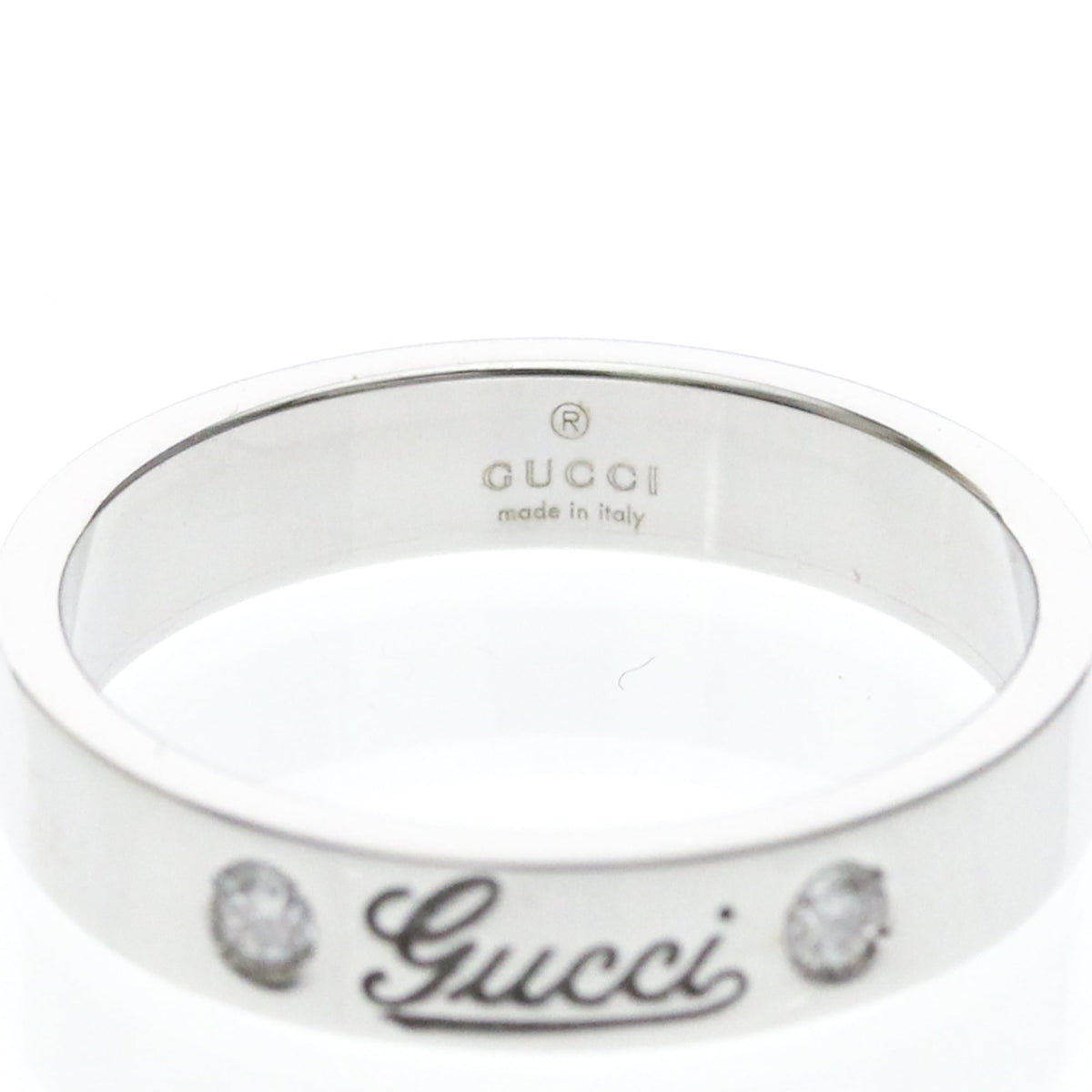 PRE-OWNED Gucci Icon · 18K White Gold · Diamond Size 6.5