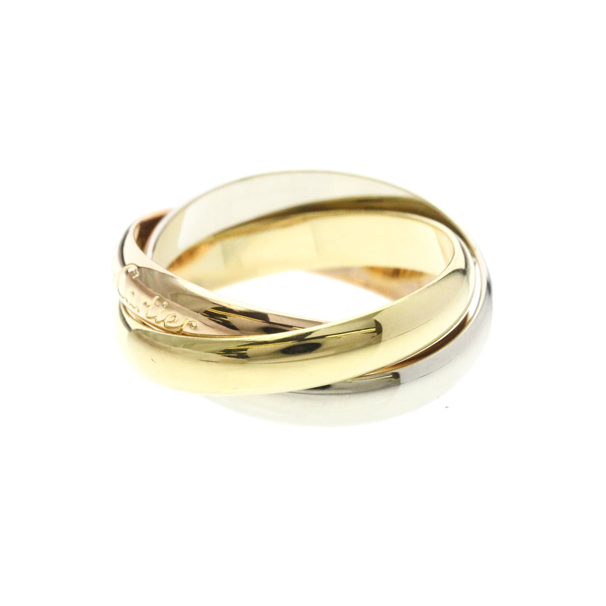 PRE-OWNED Cartier Trinity · Tri-Gold Size 6.25