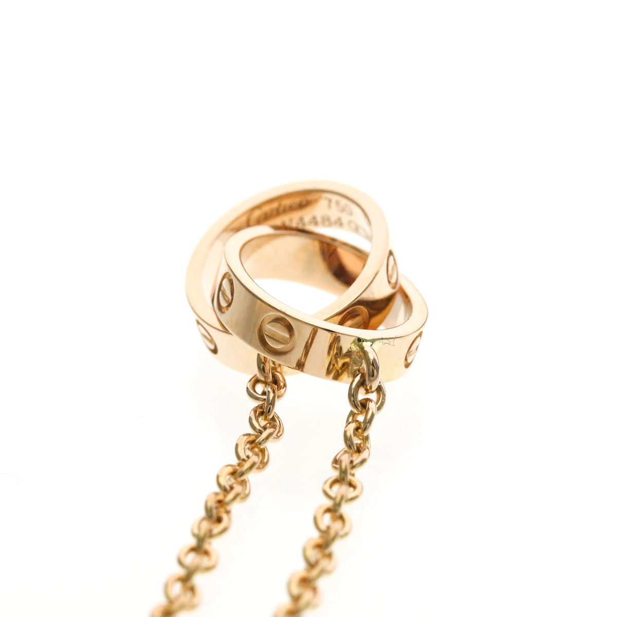 PRE-OWNED Cartier Baby Love Necklace · Rose Gold