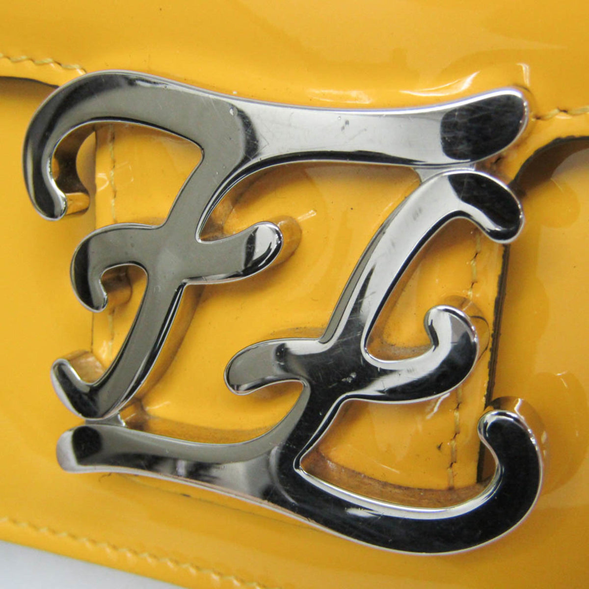 PRE-OWNED Fendi Calligraphy · Patent Leather