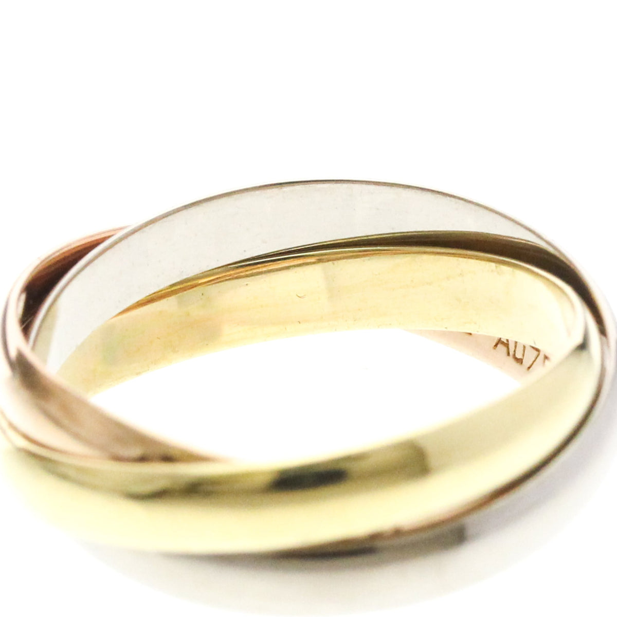 PRE-OWNED Cartier Trinity · Tri-Gold Size 5.25