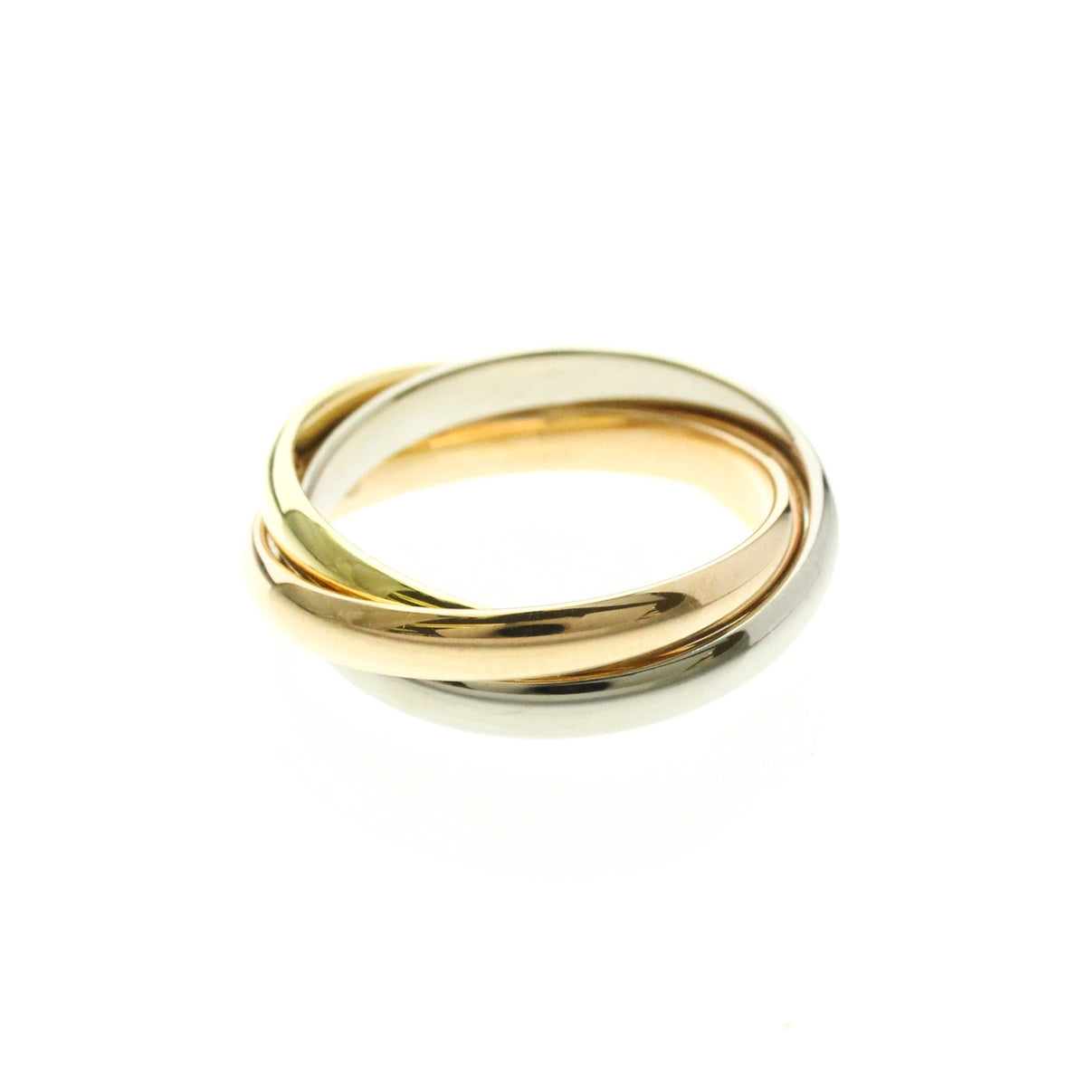 PRE-OWNED Cartier Trinity · Tri-Gold Size 4.5