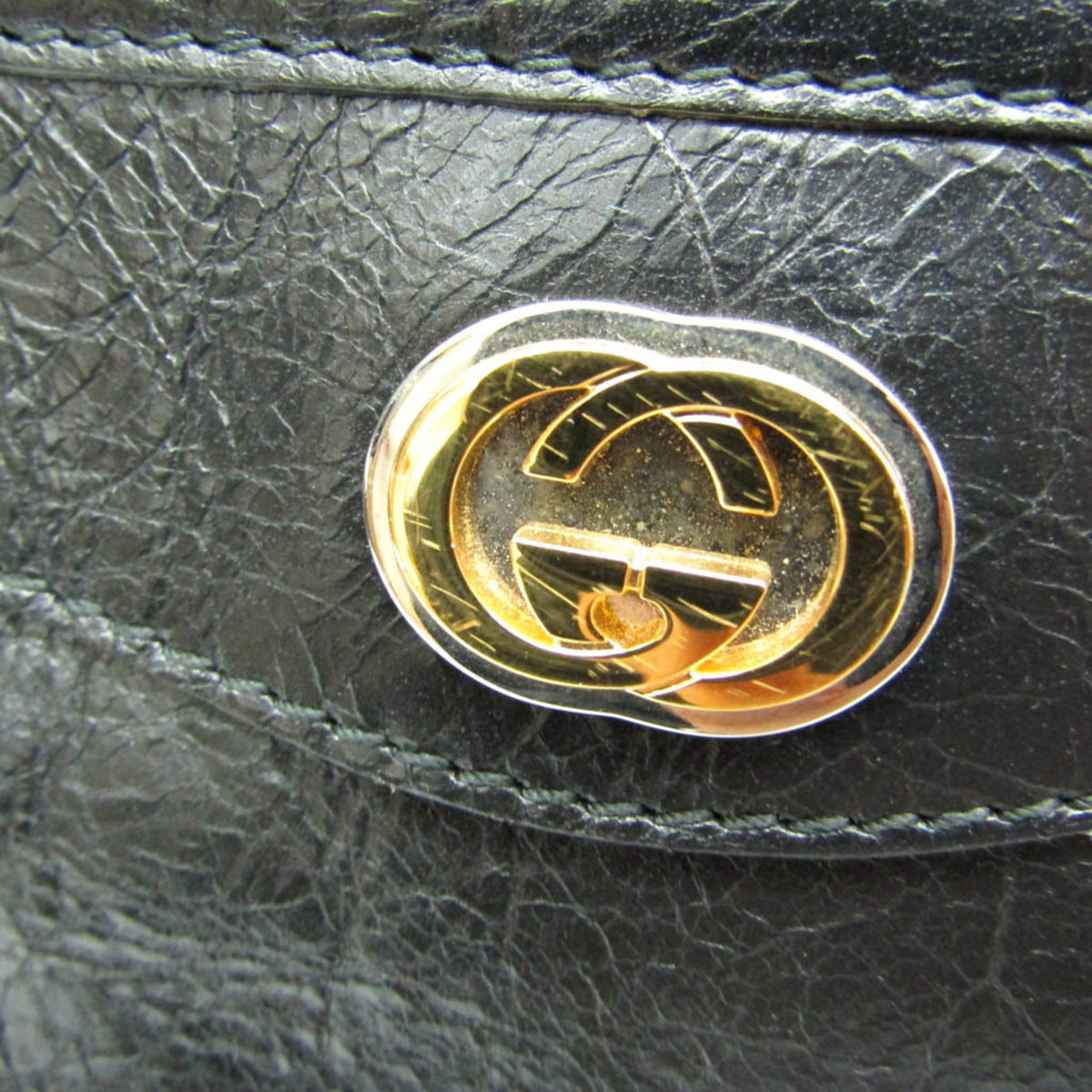 PRE-OWNED Gucci Interlocking · Leather Clutch