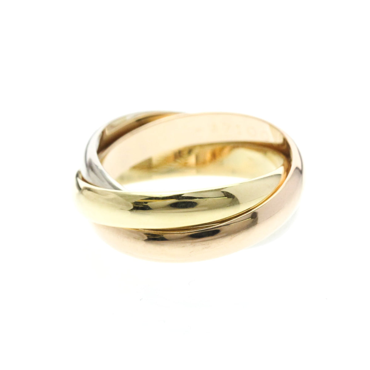 PRE-OWNED Cartier Trinity · Tri-Gold Size 6.25