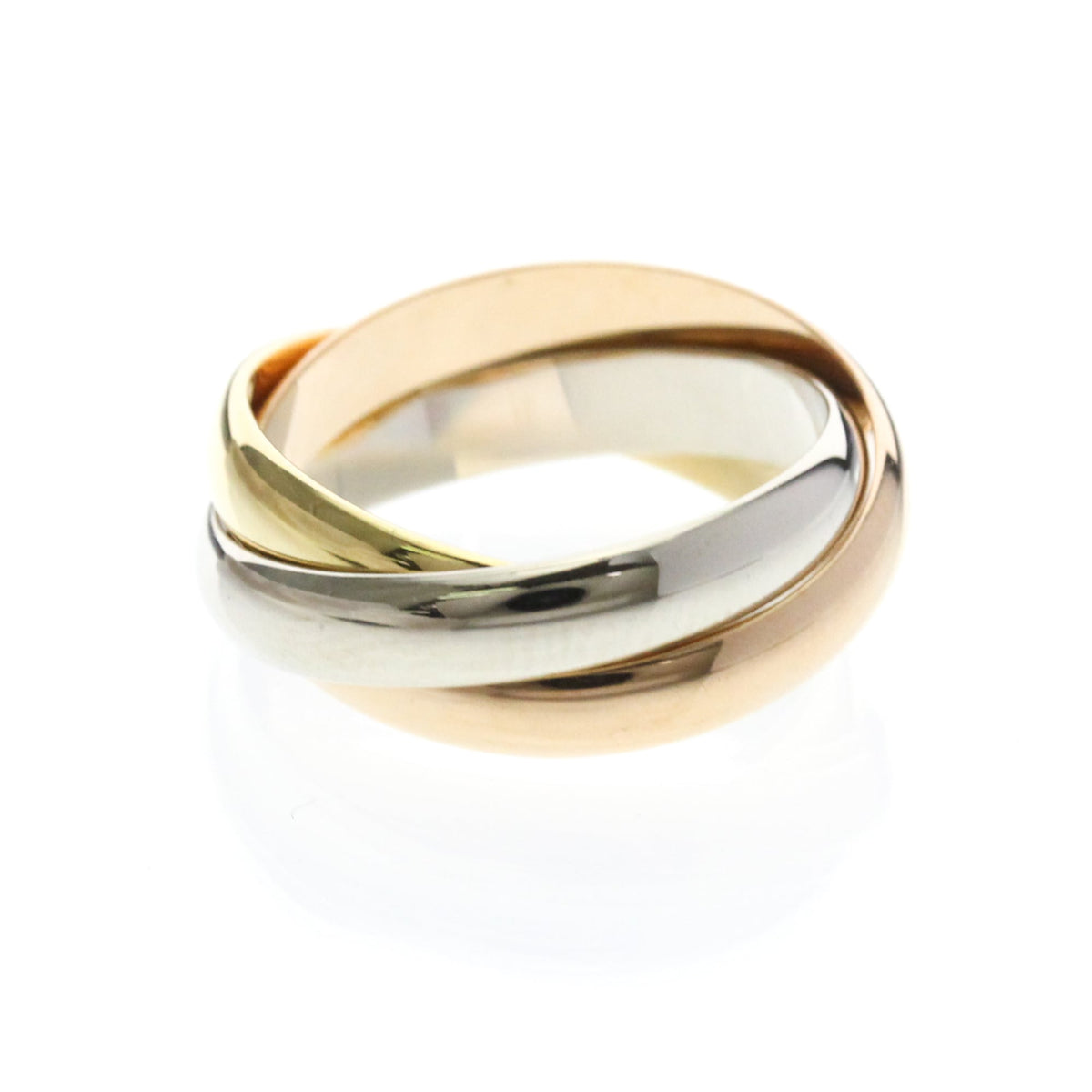 PRE-OWNED Cartier Trinity · Tri-Gold Size 6