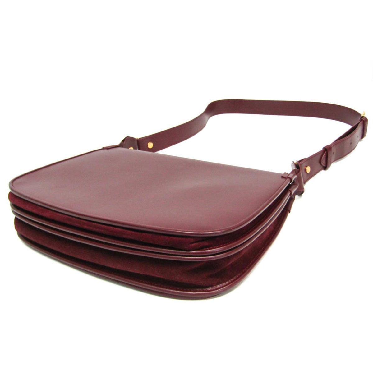 PRE-OWNED Cartier Must · Leather Shoulder Bag · Bordeaux