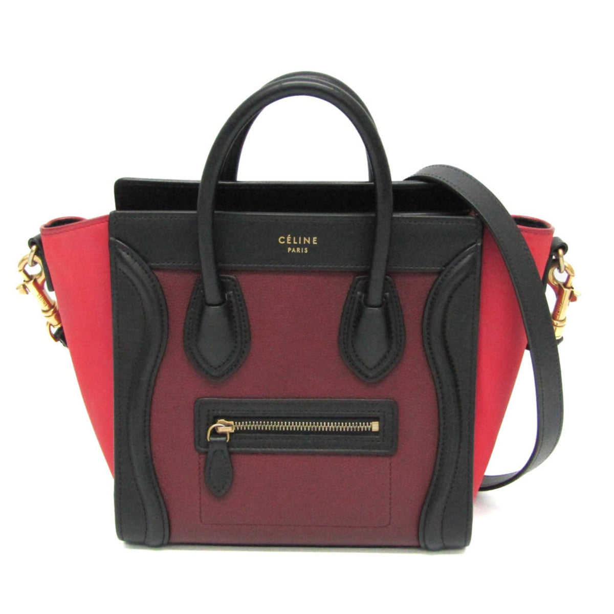 PRE-OWNED Celine Luggage Nano Shopper · Tricolor