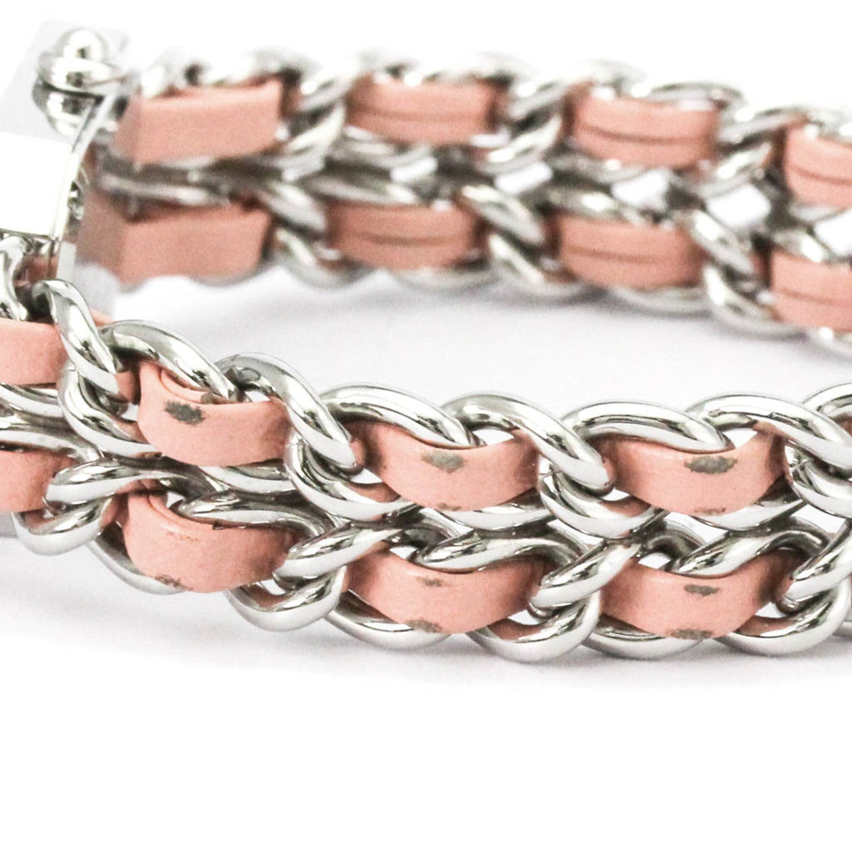 PRE-OWNED Chanel Premiere Lock · Steel · Mother-of-Pearl