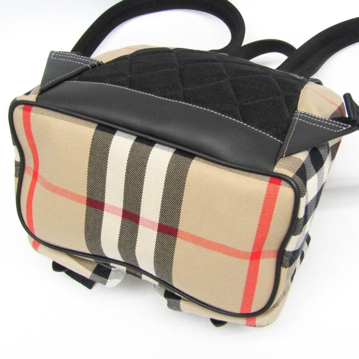 PRE-OWNED Burberry Enfild · Check Canvas & Leather