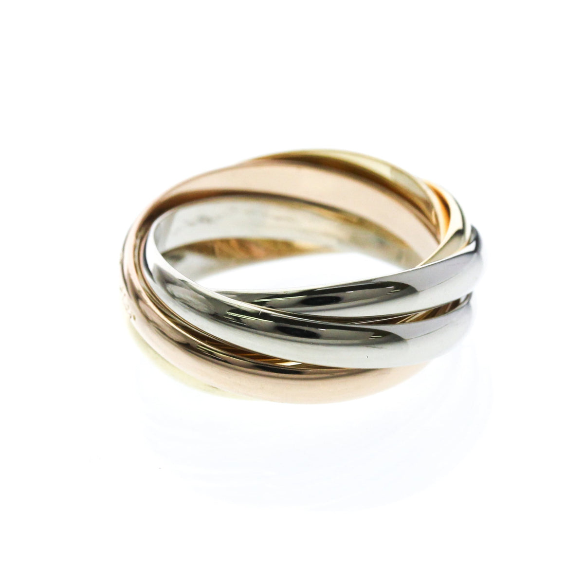 PRE-OWNED Cartier Trinity · Tri-Gold Size 6