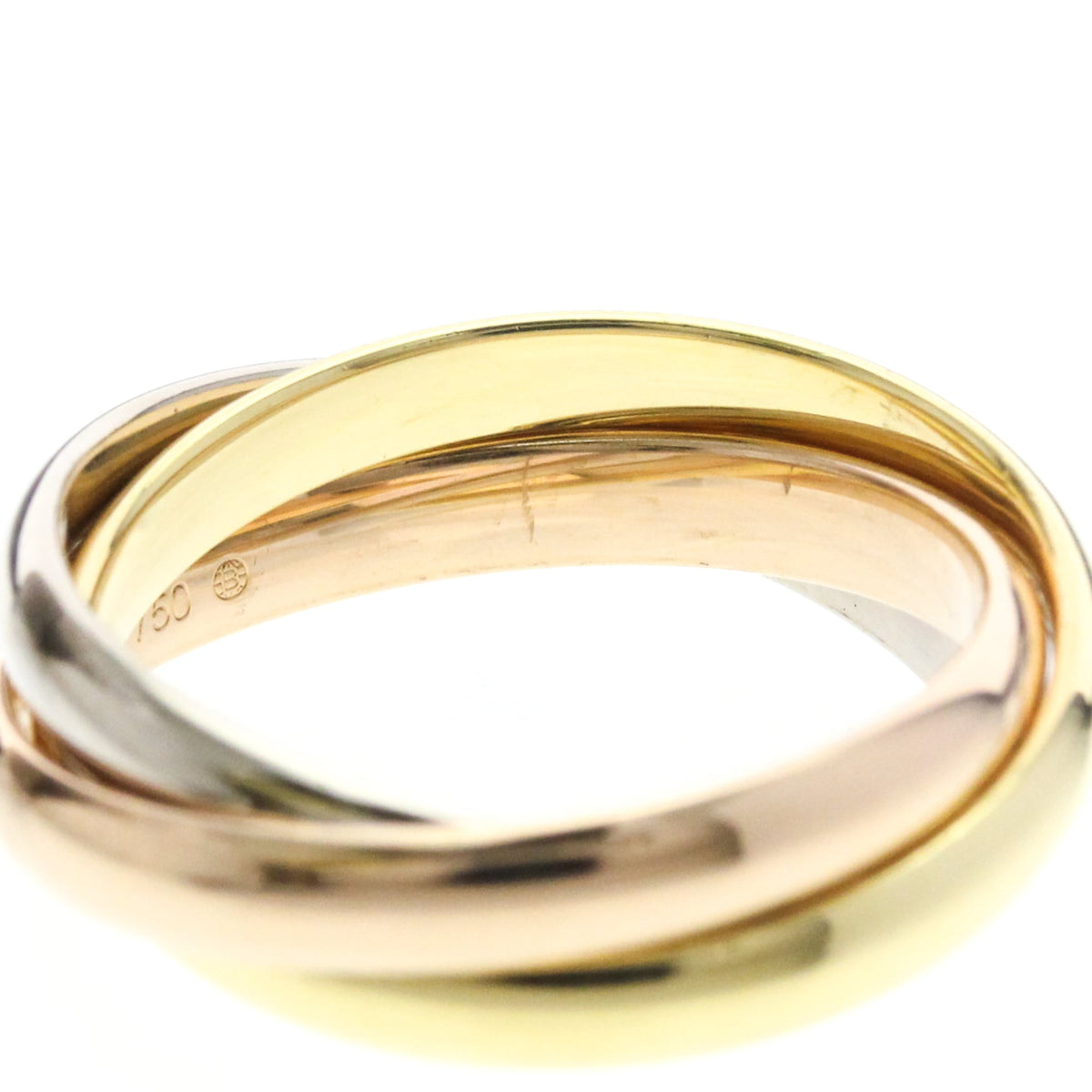 PRE-OWNED Cartier Trinity · Tri-Gold Size 8.75