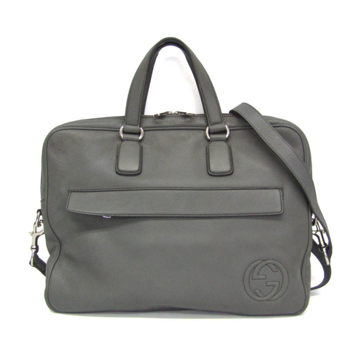 PRE-OWNED Gucci Interlocking G · Leather Briefcase