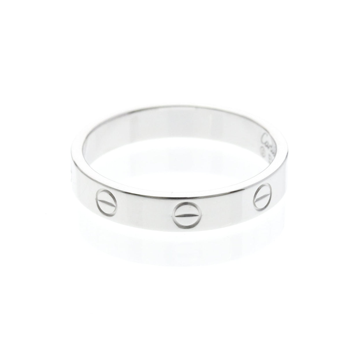 PRE-OWNED Cartier Mini Love Ring · 18K White Gold
