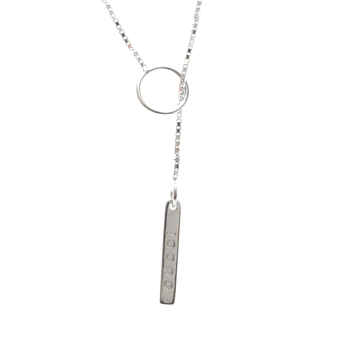 PRE-OWNED Gucci Lariat · 18K White Gold