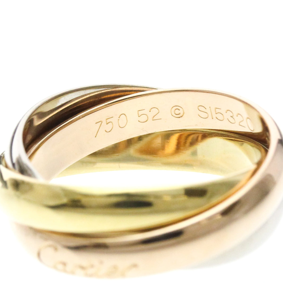 PRE-OWNED Cartier Trinity · Three Gold Size 6