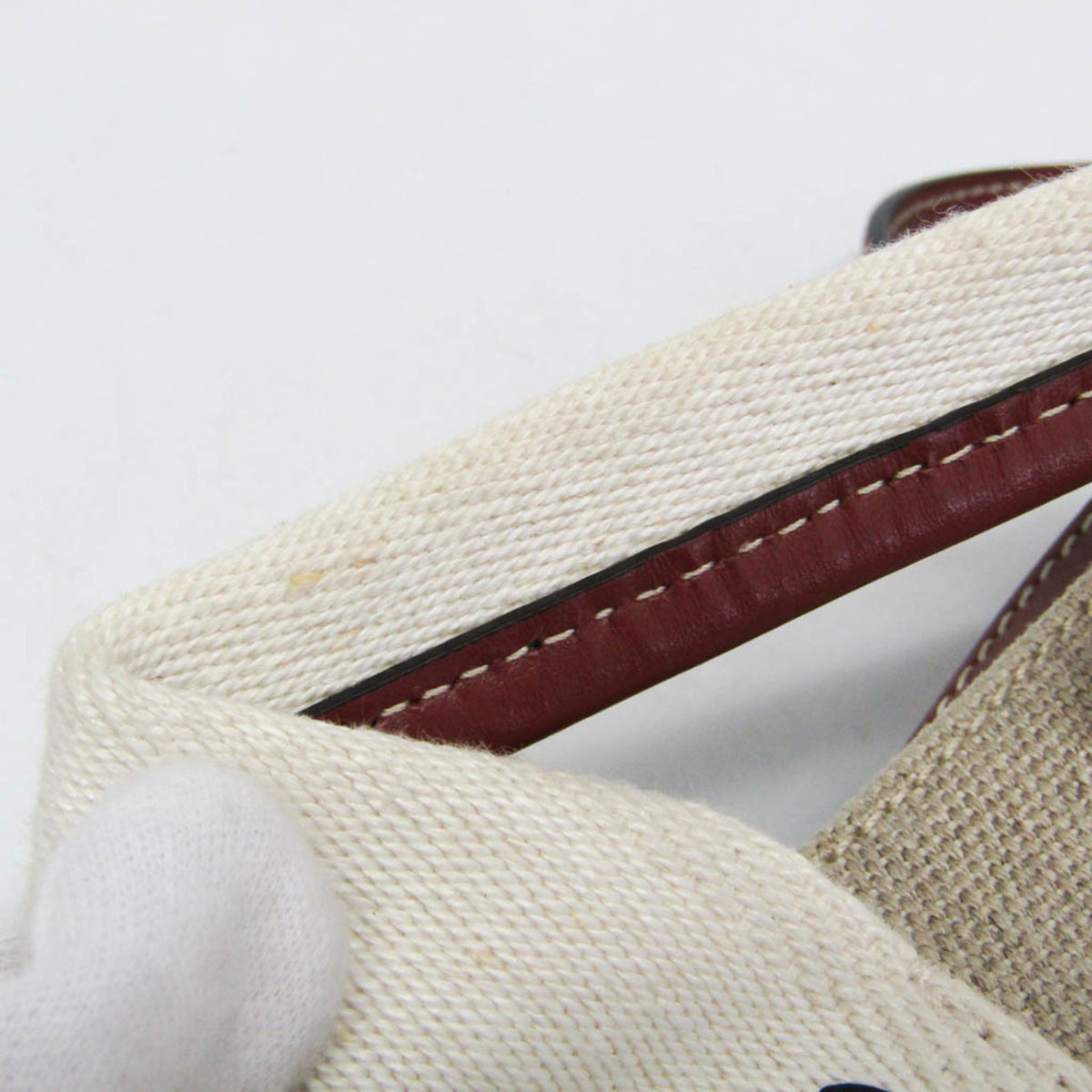 PRE-OWNED Chloé Woody Mini · Canvas & Leather