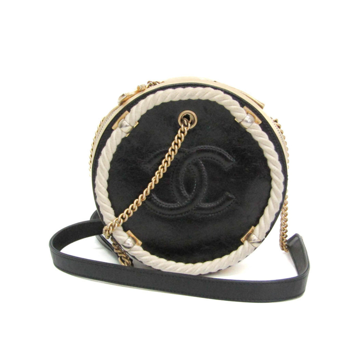 PRE-OWNED Chanel Coco Mark · Round Chain · Leather