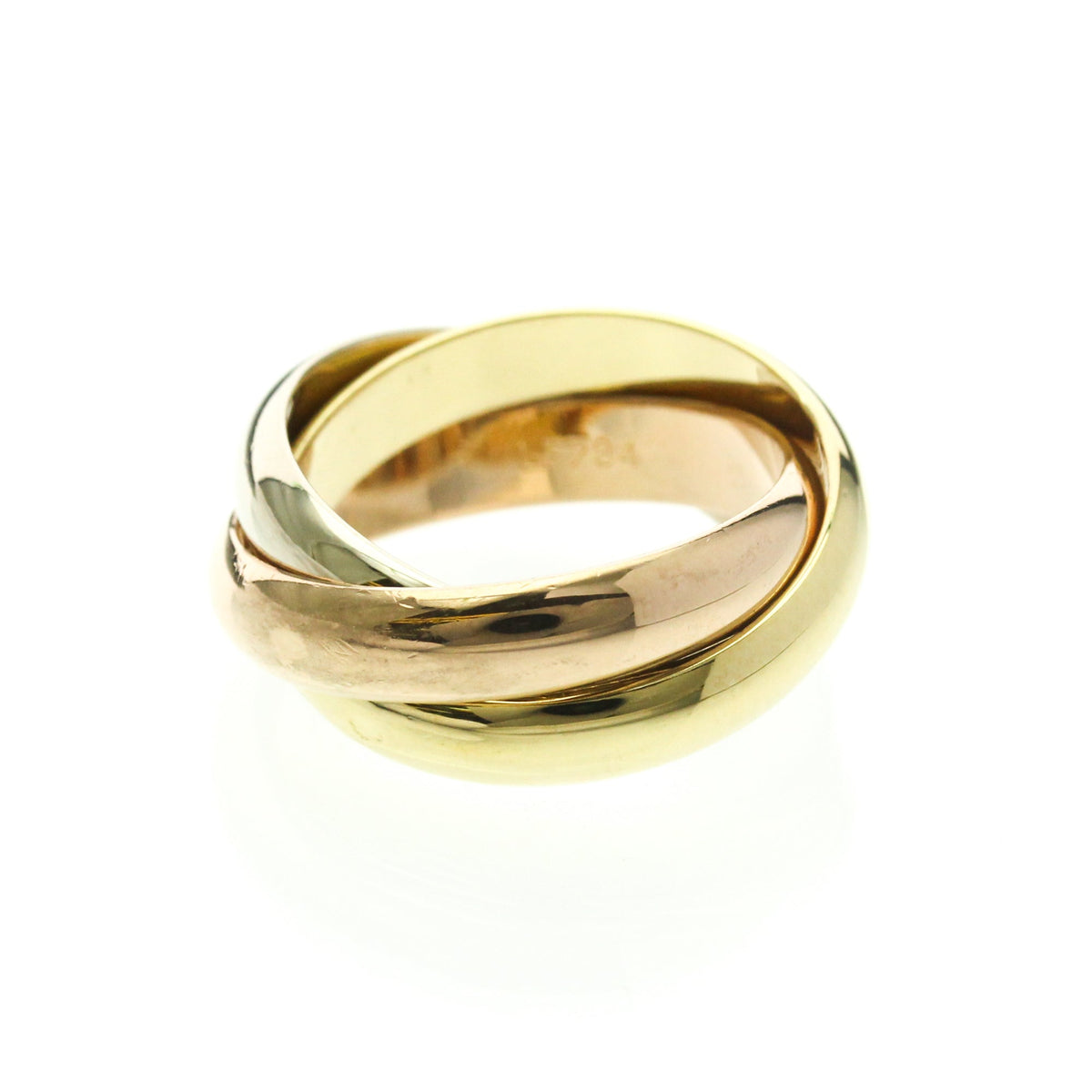 PRE-OWNED Cartier Trinity · Tri-Gold Ring Size 5.25