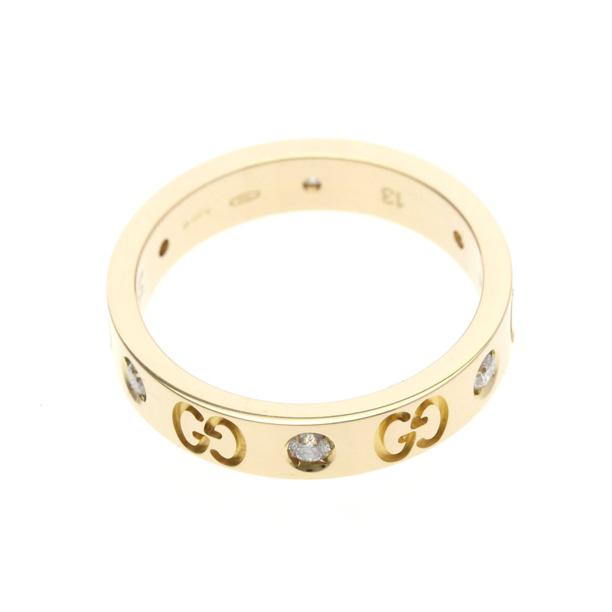 PRE-OWNED Gucci Icon · Diamond · Rose Gold Size 6.5