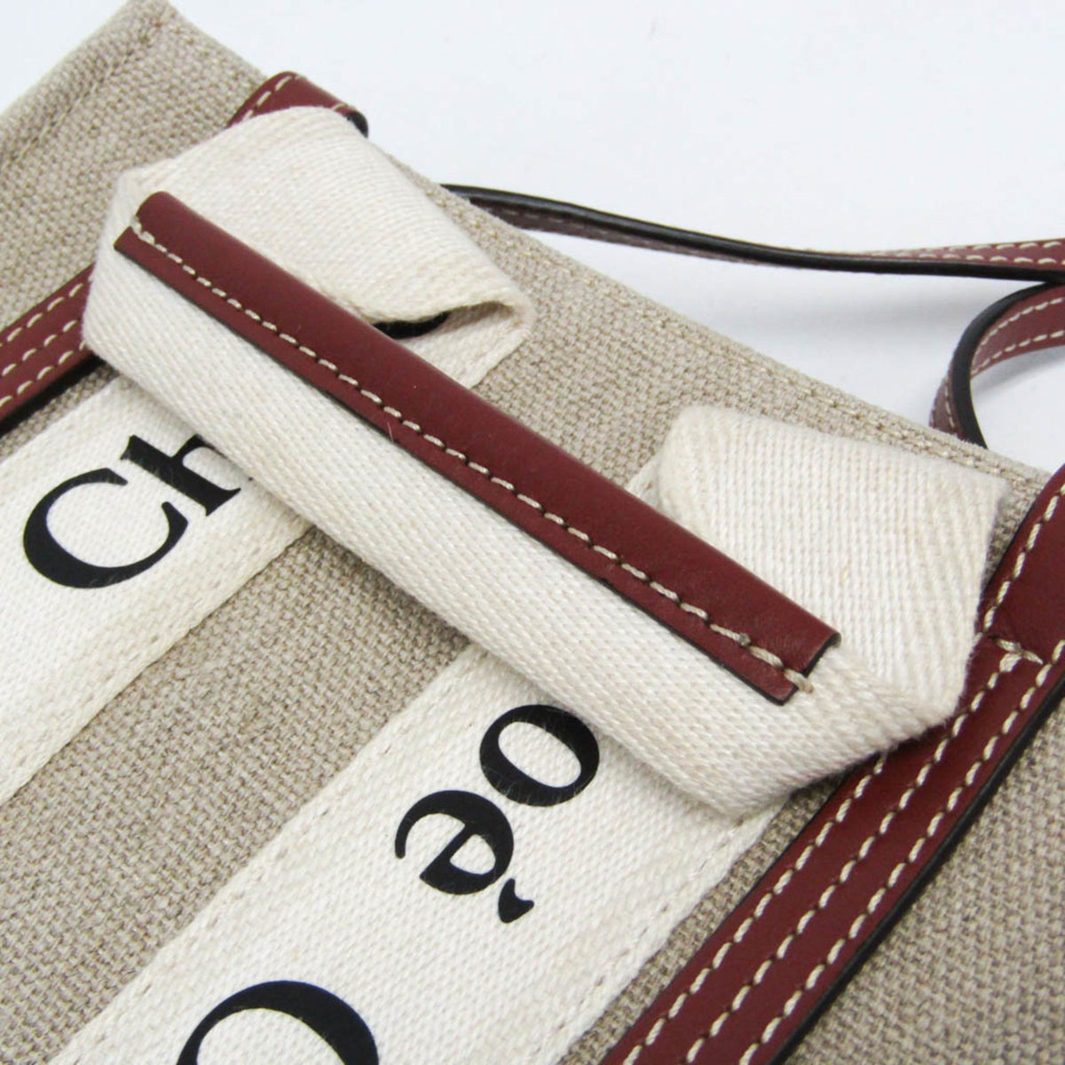 PRE-OWNED Chloé Woody Mini · Canvas & Leather