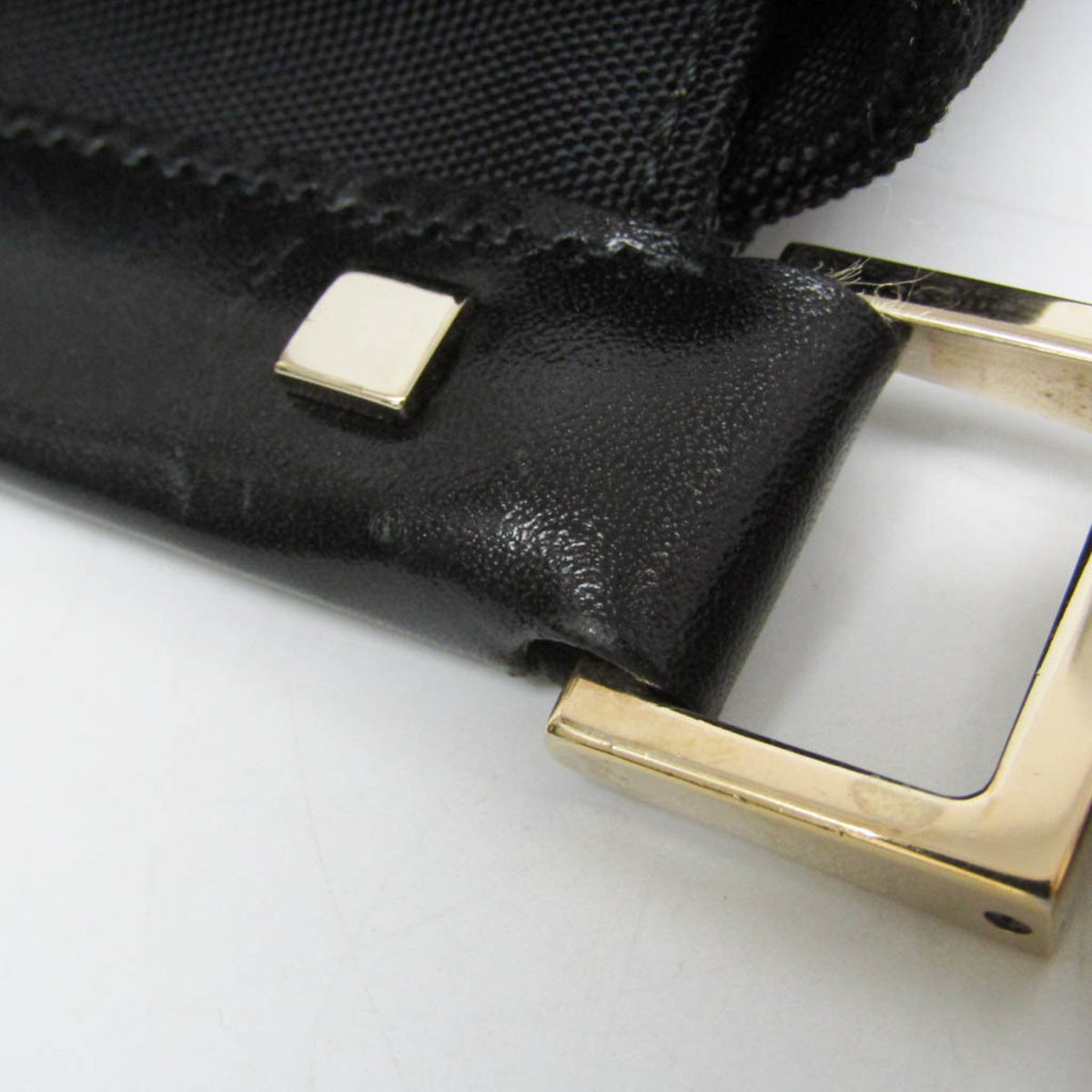 PRE-OWNED Gucci Nylon & Leather Shoulder Bag
