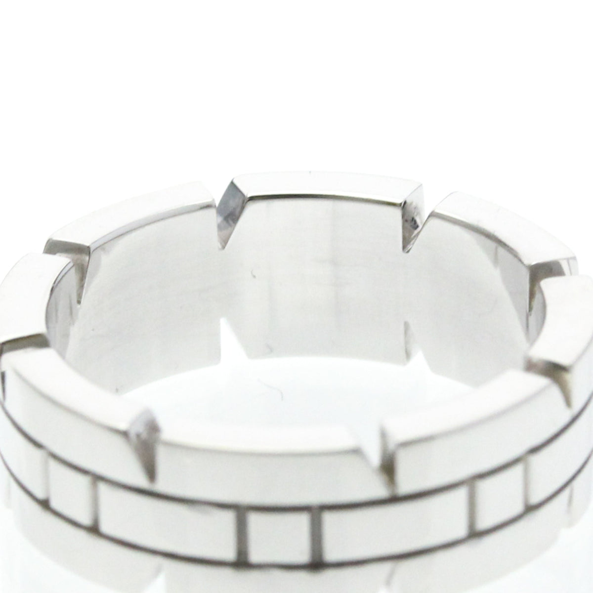 PRE-OWNED Cartier Tank Française · 18K White Gold Size 4.75
