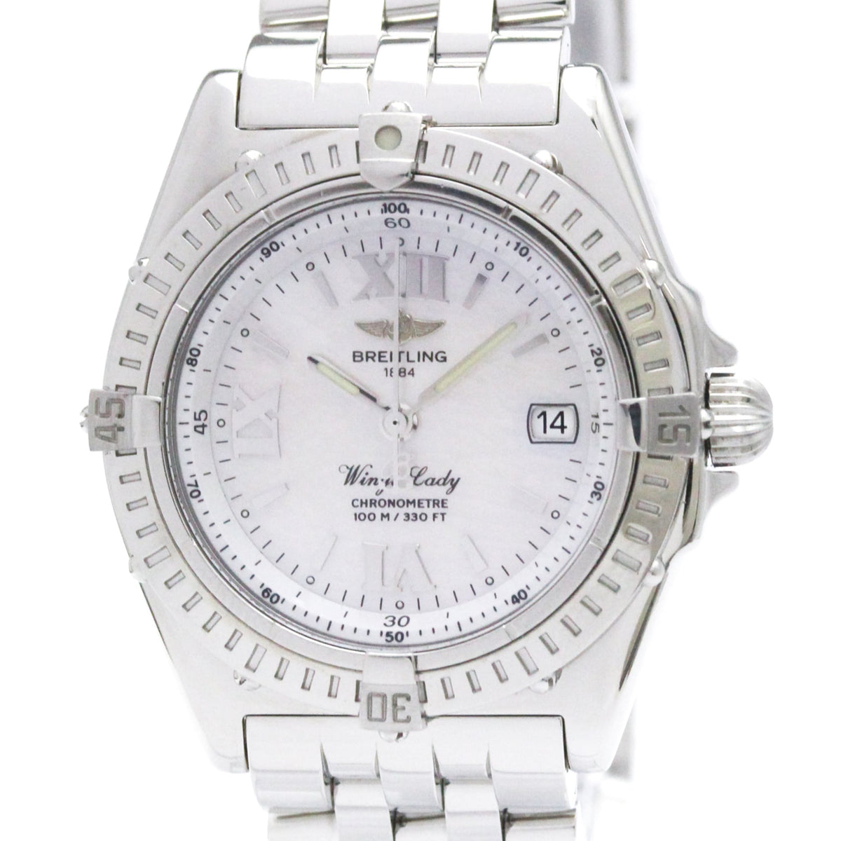 PRE-OWNED Breitling Wings · Mother-of-Pearl · Steel