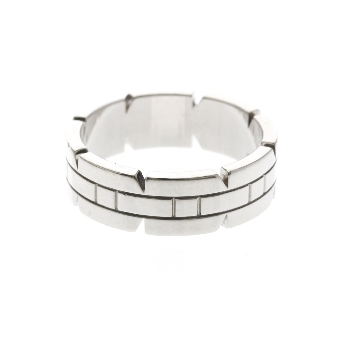 PRE-OWNED Cartier Tank Française · 18K White Gold Size 10