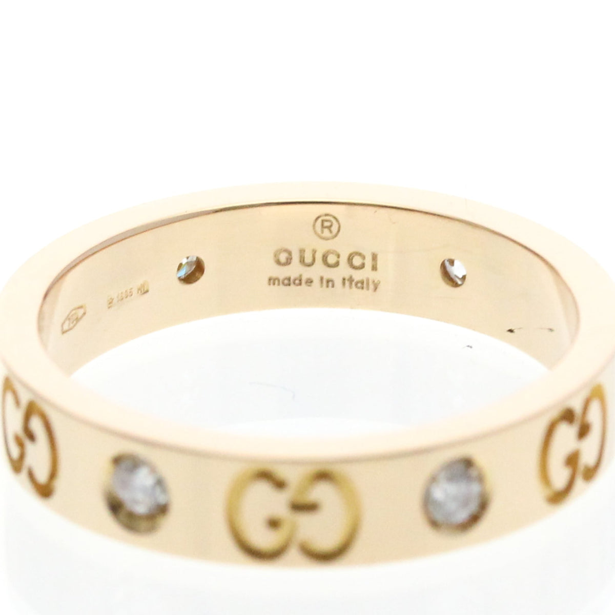 PRE-OWNED Gucci Icon · Diamond · Rose Gold Size 6.5