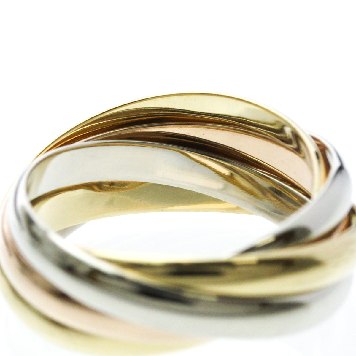 PRE-OWNED Cartier Trinity · Tri-Gold Size 6