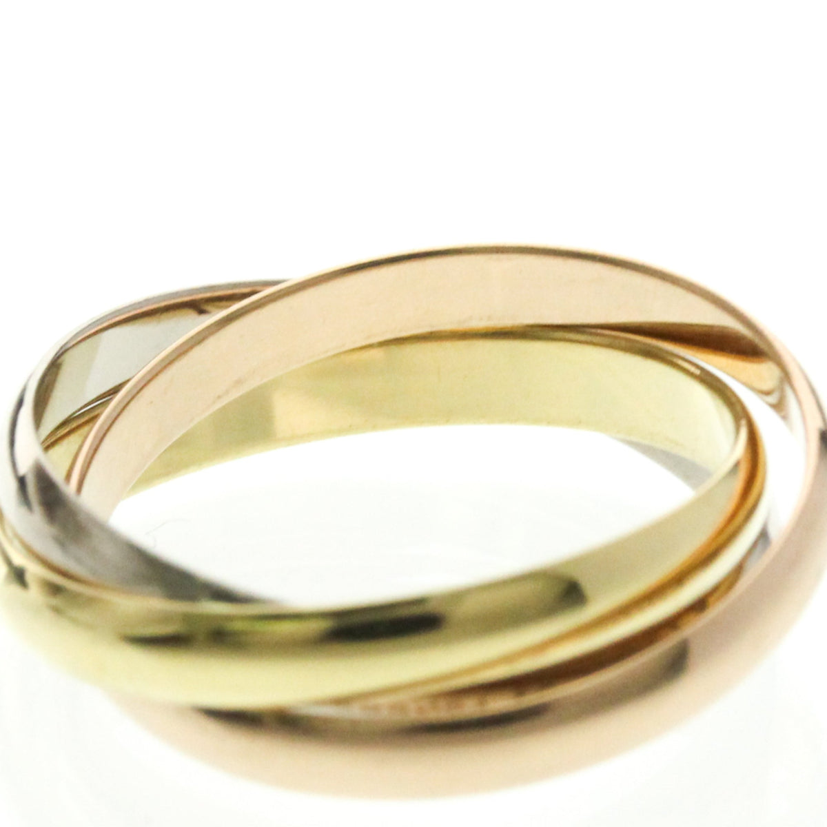 PRE-OWNED Cartier Trinity · Tri-Gold Size 6.25