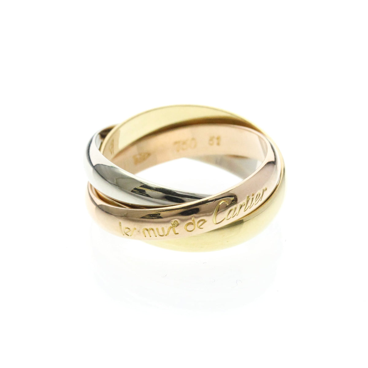 PRE-OWNED Cartier Trinity · Tri-Gold Size 5.75