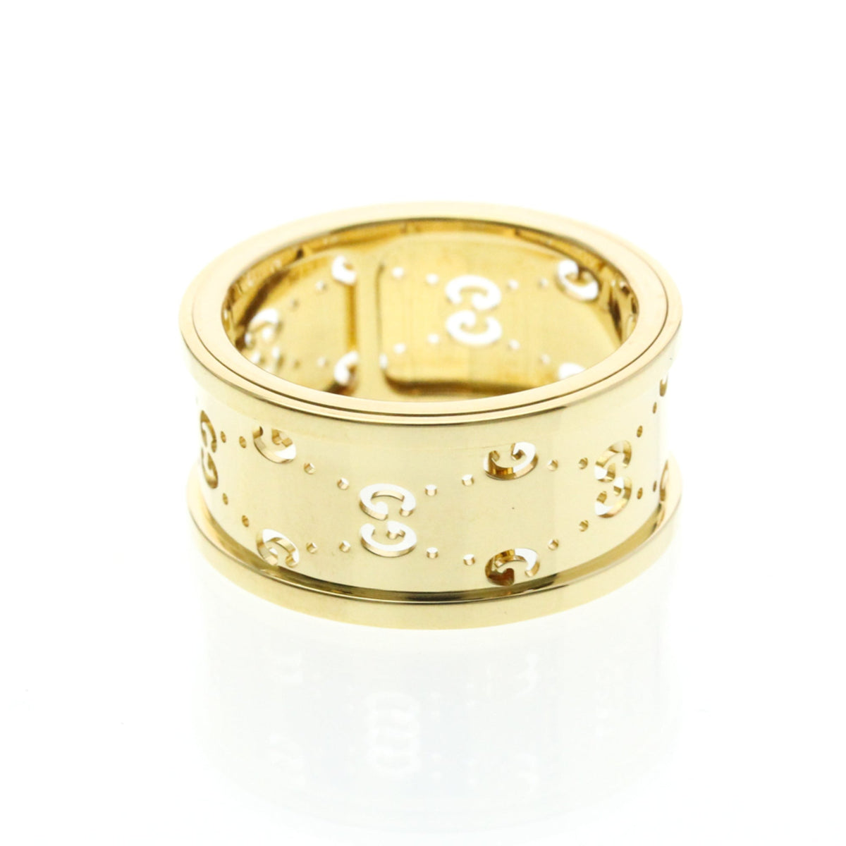 PRE-OWNED Gucci Icon Twirl · 18K Yellow Gold Size 6.75
