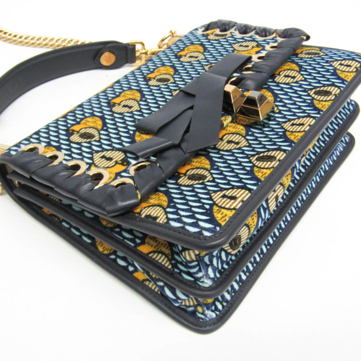 PRE-OWNED Fendi Kan I · Velvet & Leather