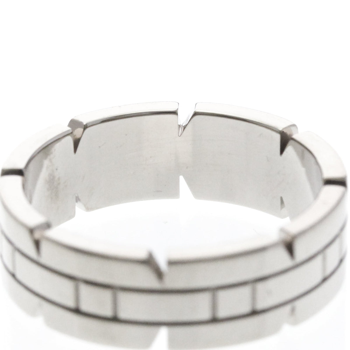 PRE-OWNED Cartier Tank Française · 18K White Gold Size 10