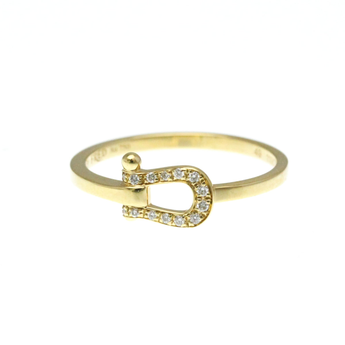PRE-OWNED Fred Force 10 Mini · Diamond · 18K Yellow Gold Size 5