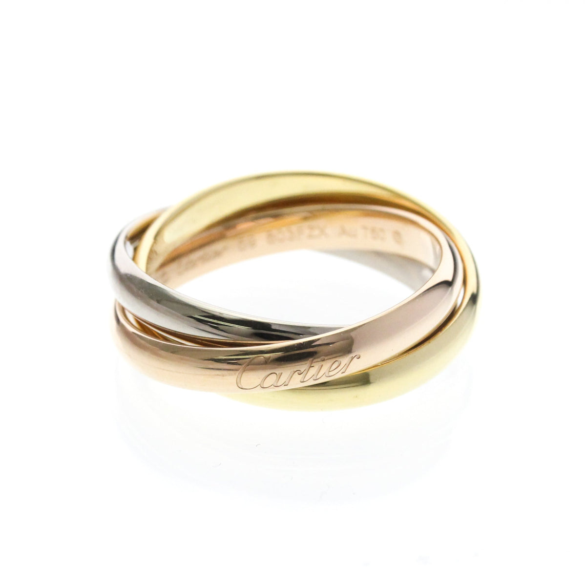 PRE-OWNED Cartier Trinity · Tri-Gold Size 8.75