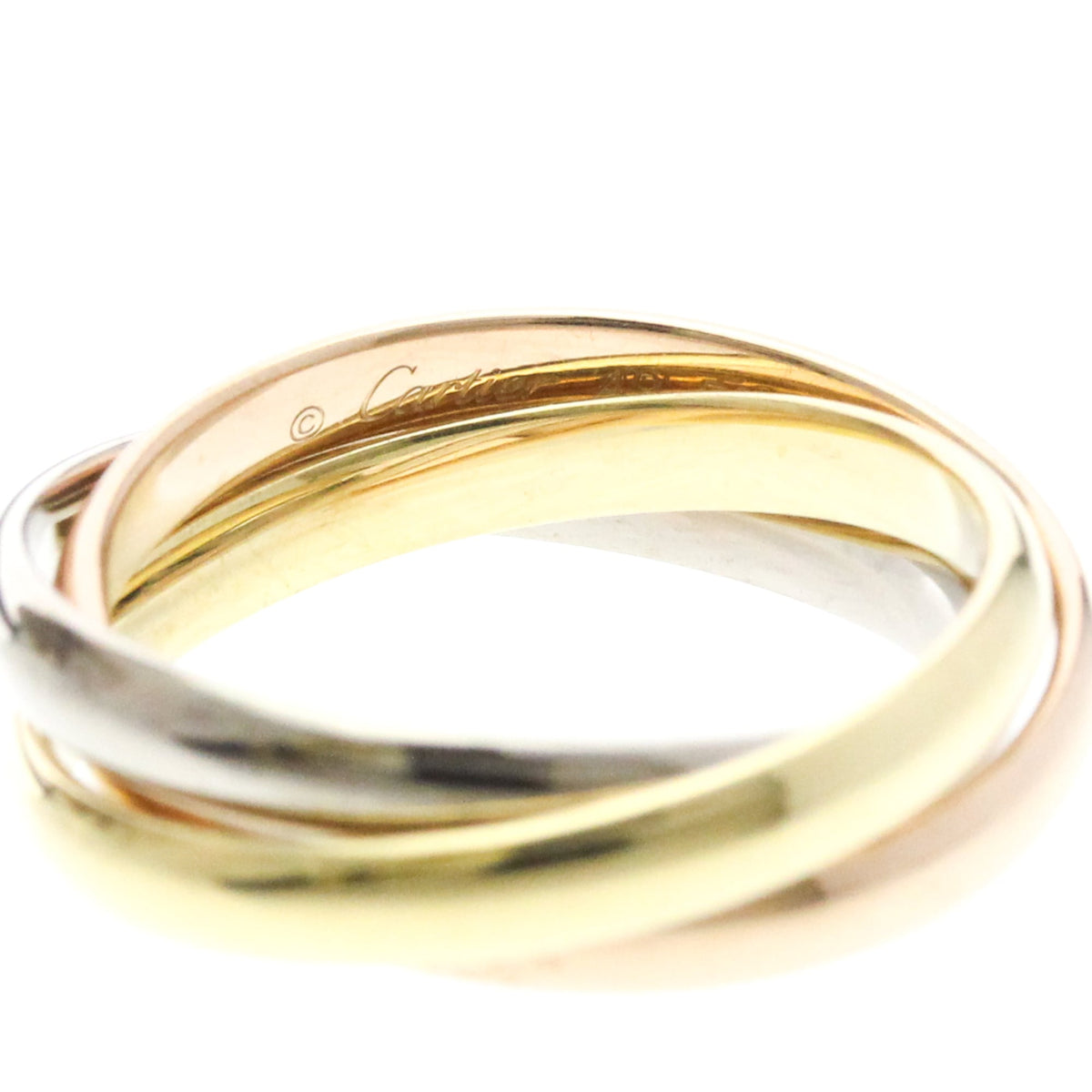 PRE-OWNED Cartier Trinity · Tri-Gold Size 7.5