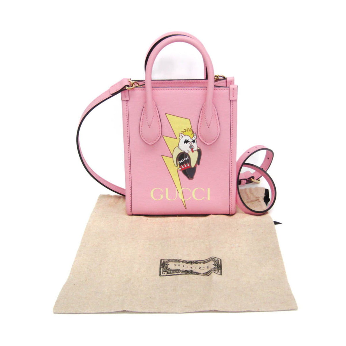 PRE-OWNED Gucci x Bananya · Leather Shoulder Bag