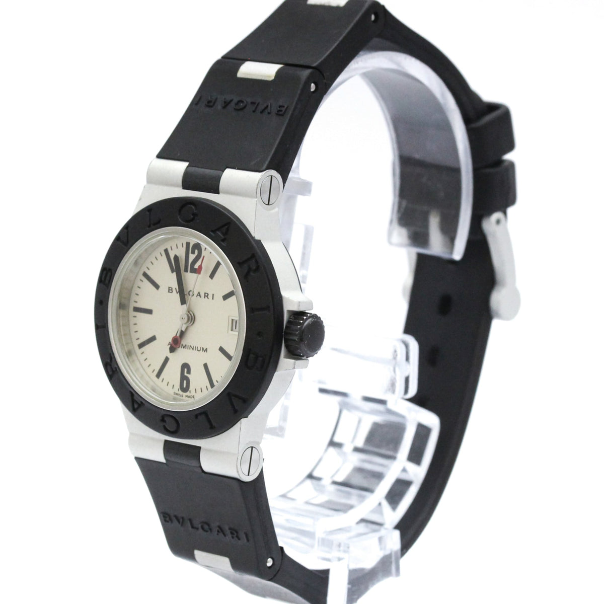 PRE-OWNED Bvlgari Aluminium · Rubber Strap