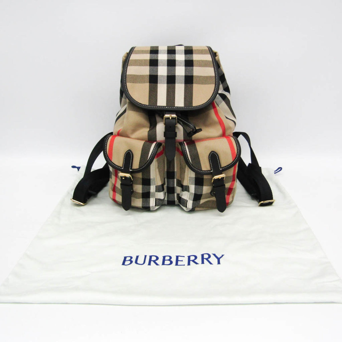 PRE-OWNED Burberry Enfild · Check Canvas & Leather