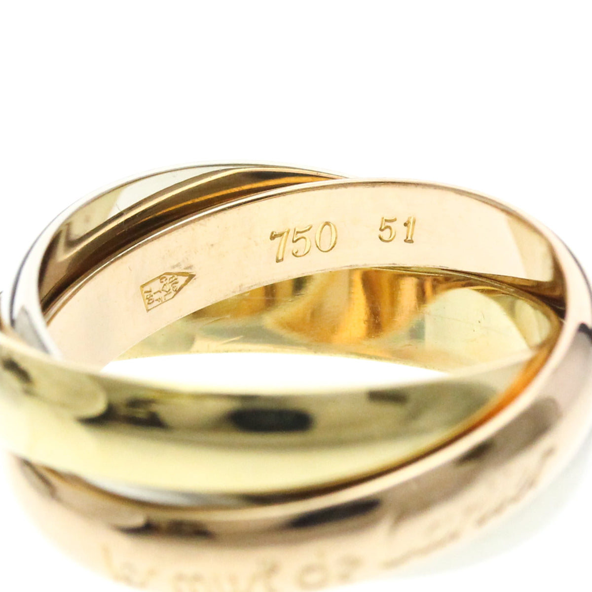 PRE-OWNED Cartier Trinity · Three Gold Size 5.75