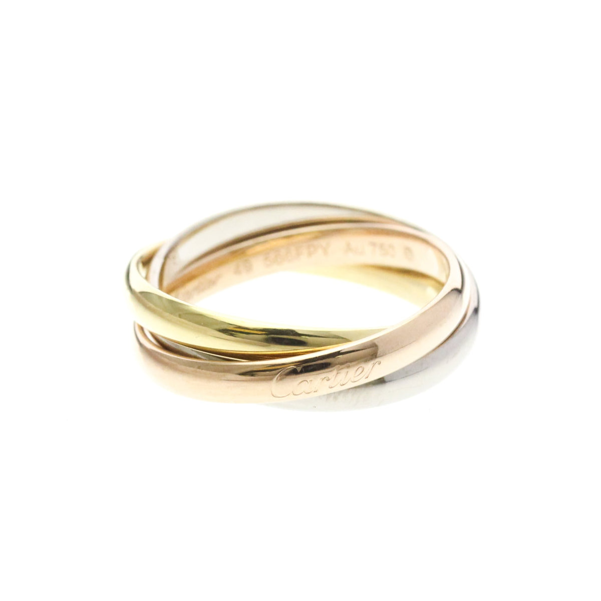 PRE-OWNED Cartier Trinity · Tri-Gold Size 7.5