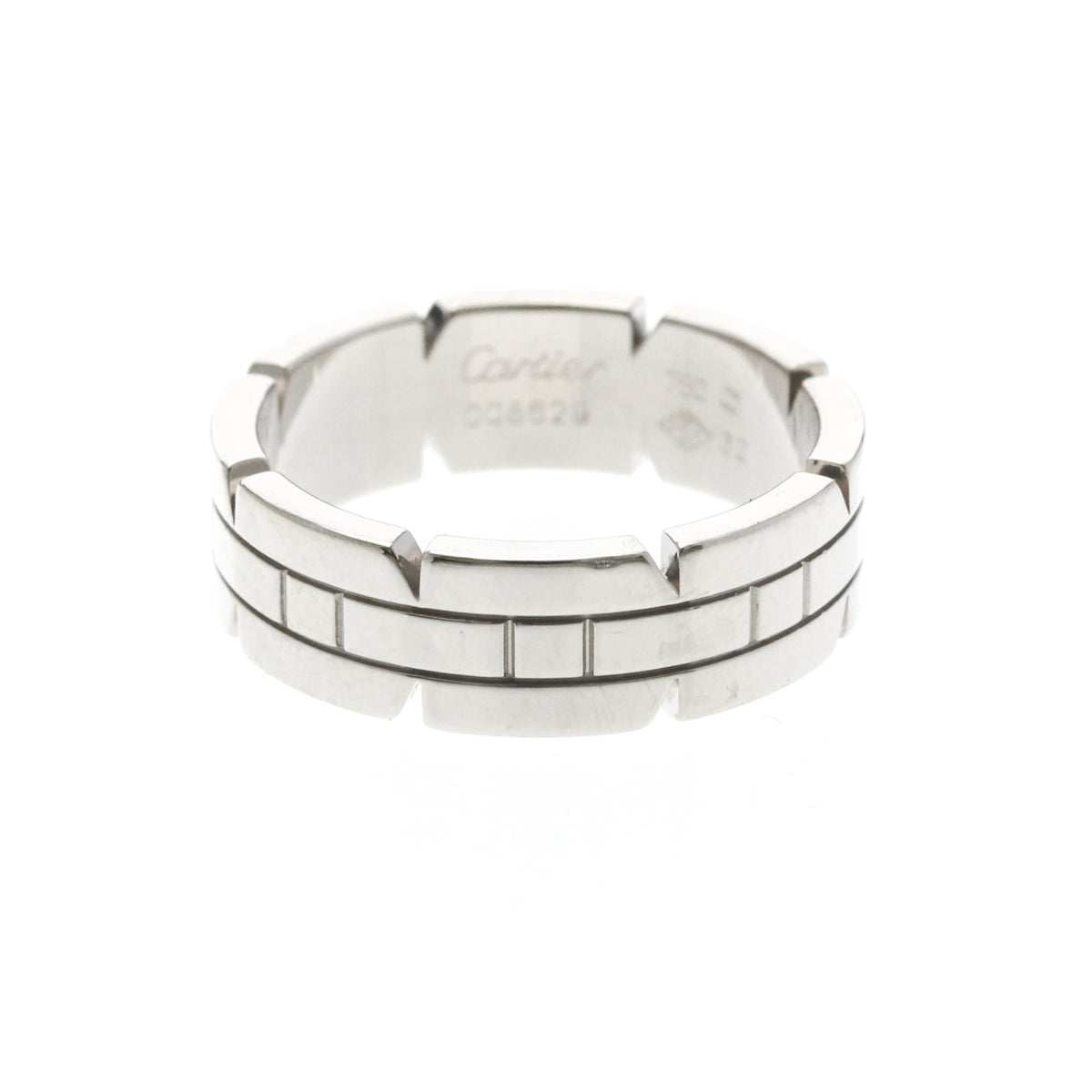 PRE-OWNED Cartier Tank Française · 18K White Gold Size 10