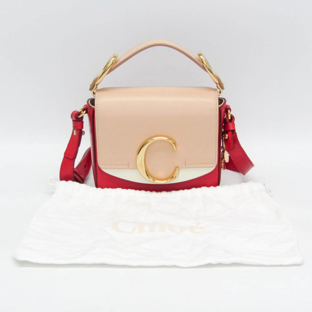 PRE-OWNED Chloé C Mini · Leather Shoulder Bag