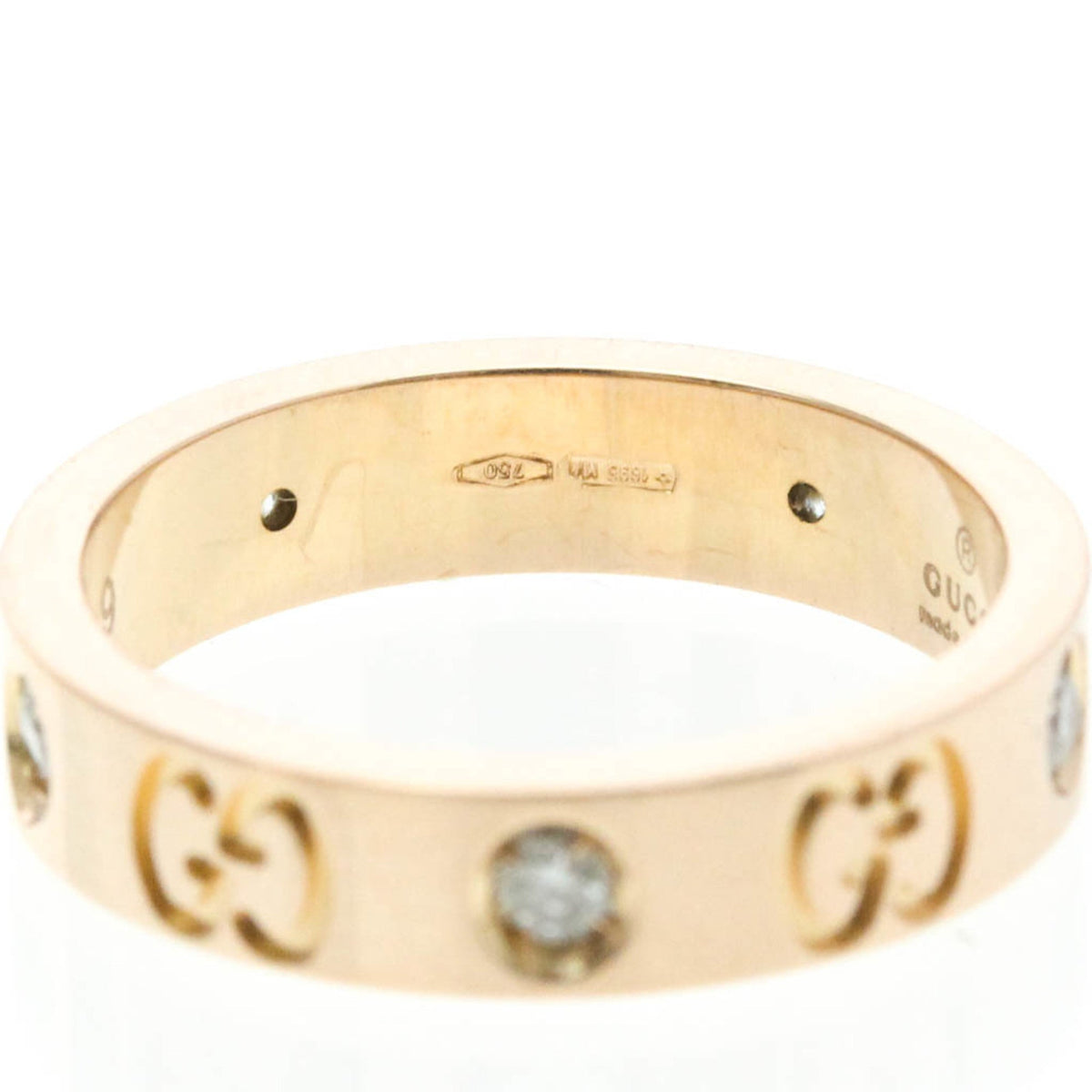 PRE-OWNED Gucci Icon · Rose Gold · Diamond Size 5