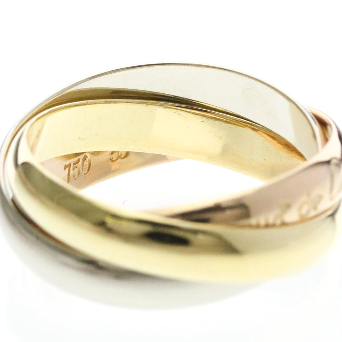 PRE-OWNED Cartier Trinity · Tri-Gold Size 6.25