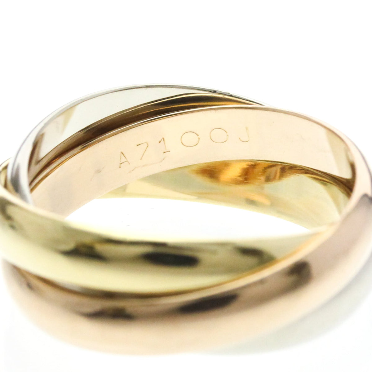 PRE-OWNED Cartier Trinity · Tri-Gold Size 6.25