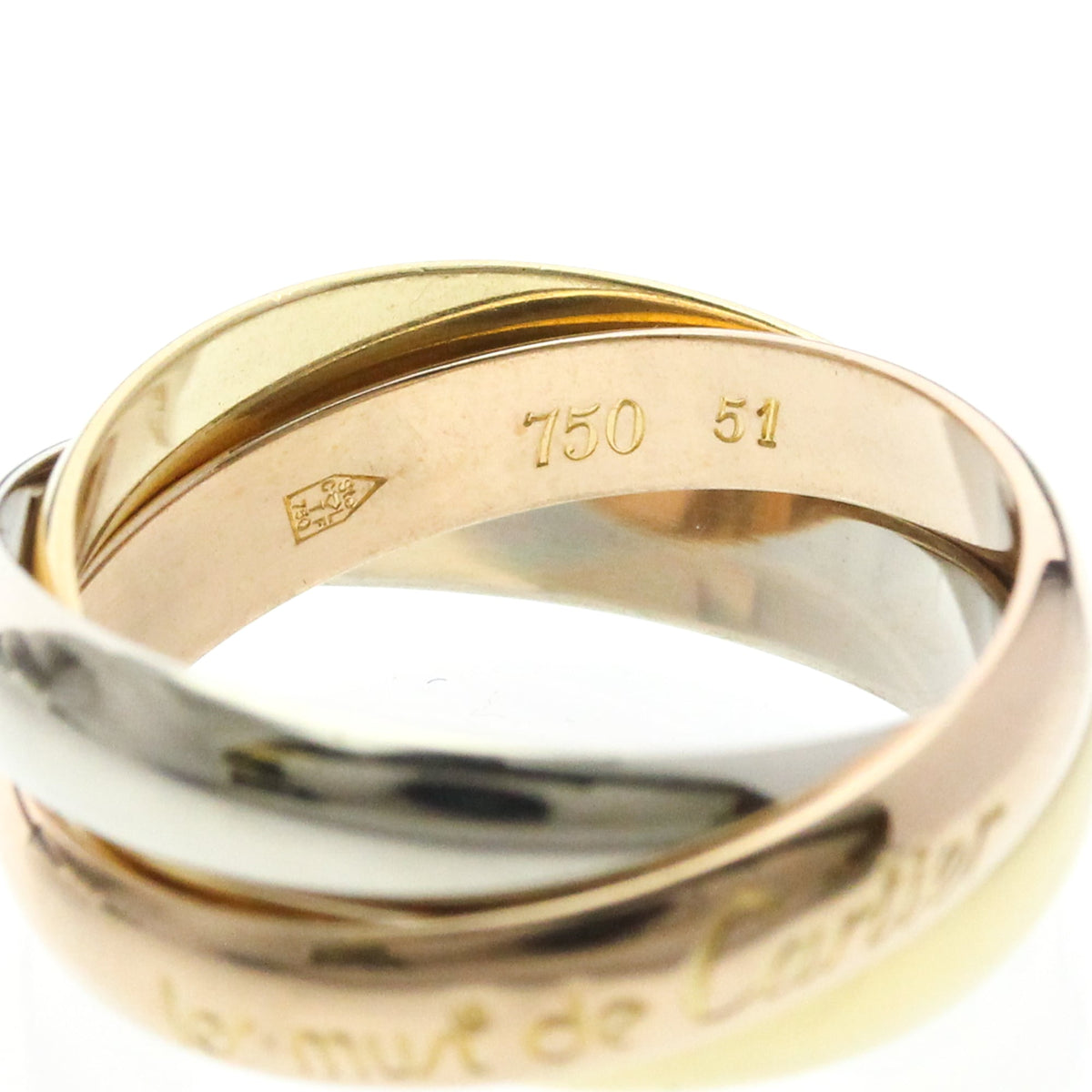 PRE-OWNED Cartier Trinity · Tri-Gold Size 5.75
